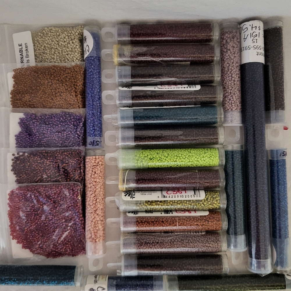 Clearance Muli Color Bead Lot TOHO size 15 Seed Bead